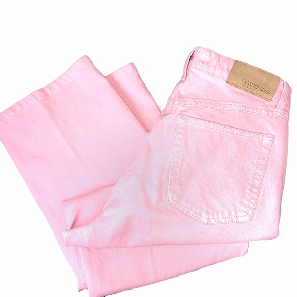 Vintage 90s  Bubble Gum Barbie Pink High Waisted Baggy Tapered Y2K Mom Jeans 8 - Picture 4 of 8